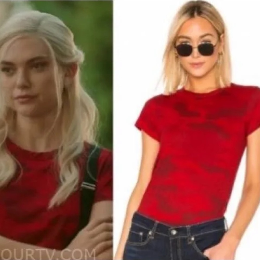 Rag & Bone red camo tee